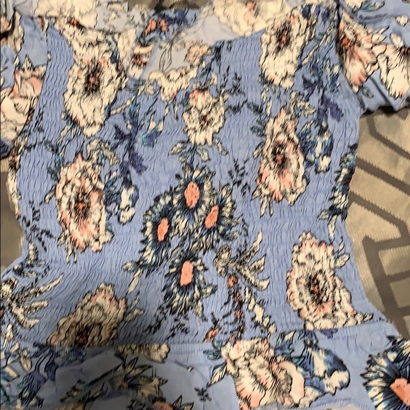 LAST 1️⃣ 🤍Floral Bardot Ruffle Frill Sheared Dress - Picture 8 of 9